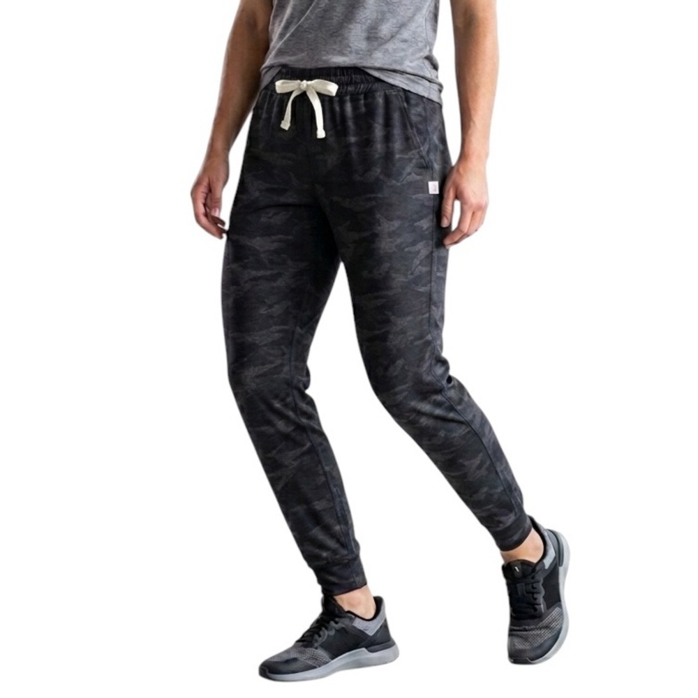 Vuori Performance Joggers XL Gray Camouflage Soft Athletic Pants Pockets Gym 26"